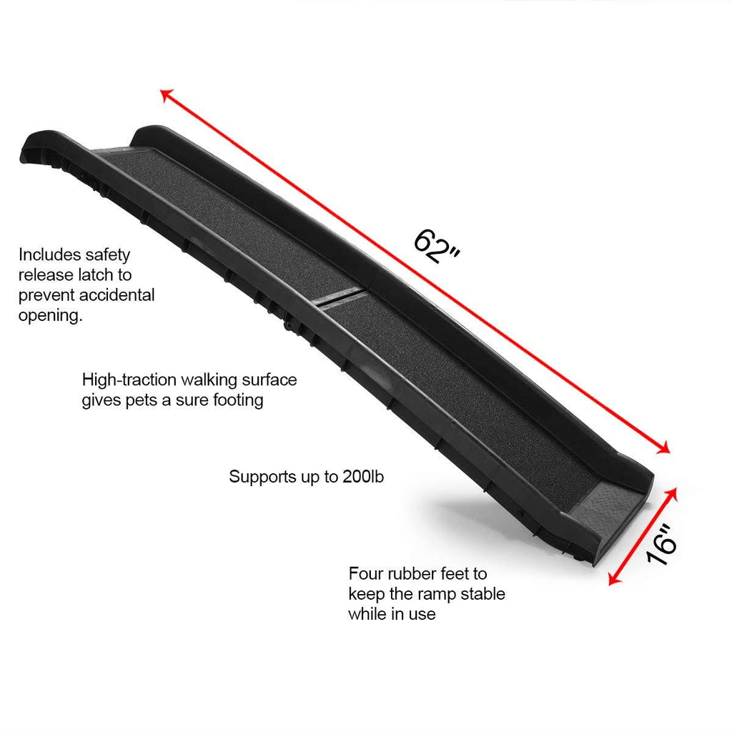 62x22 L Folding Pet Ramp Dog Ladder Portable Steps Stairs F46709