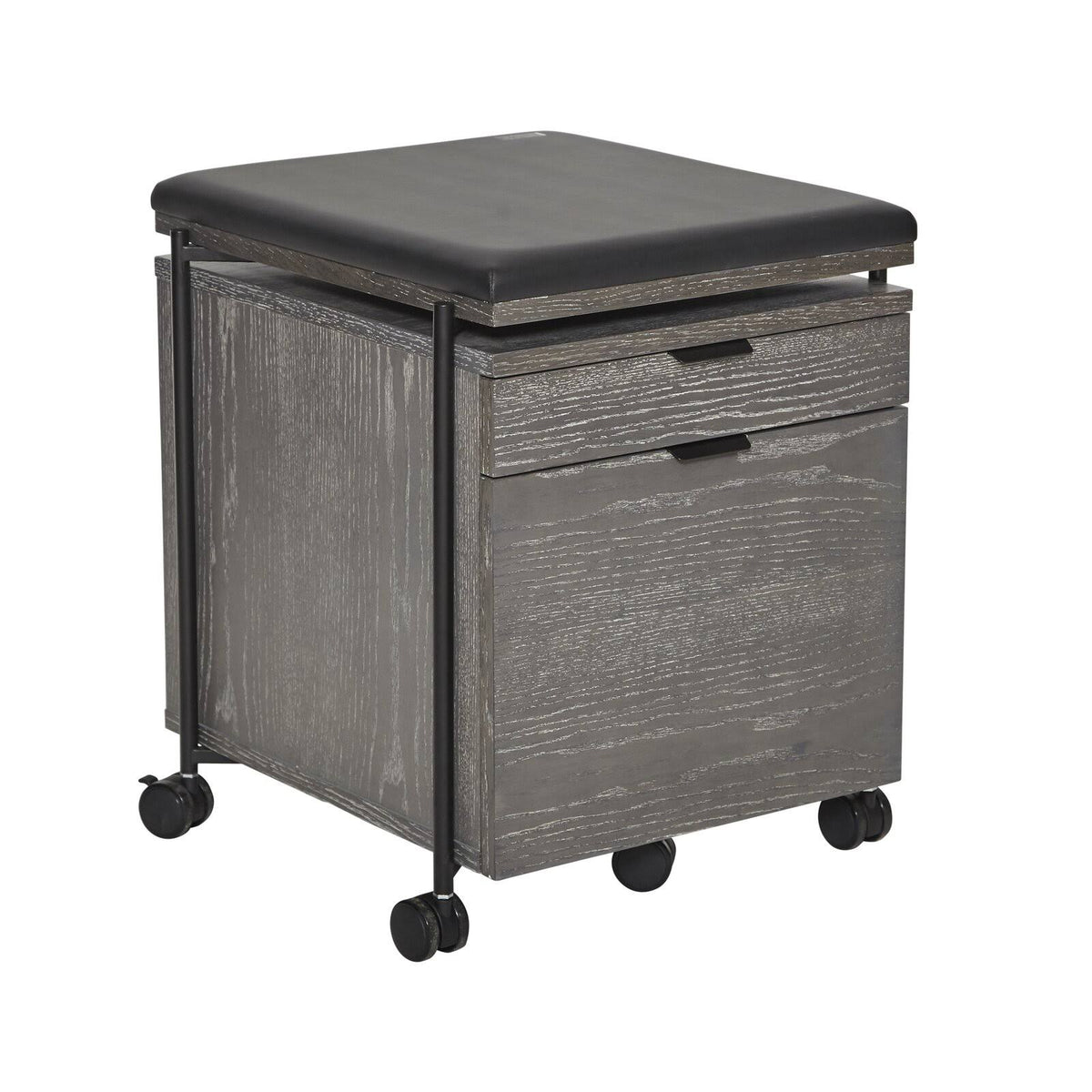 Grey Ash 2-Drawer File Cabinet C42987