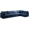 Navy Velvet Modular Sectional J4052