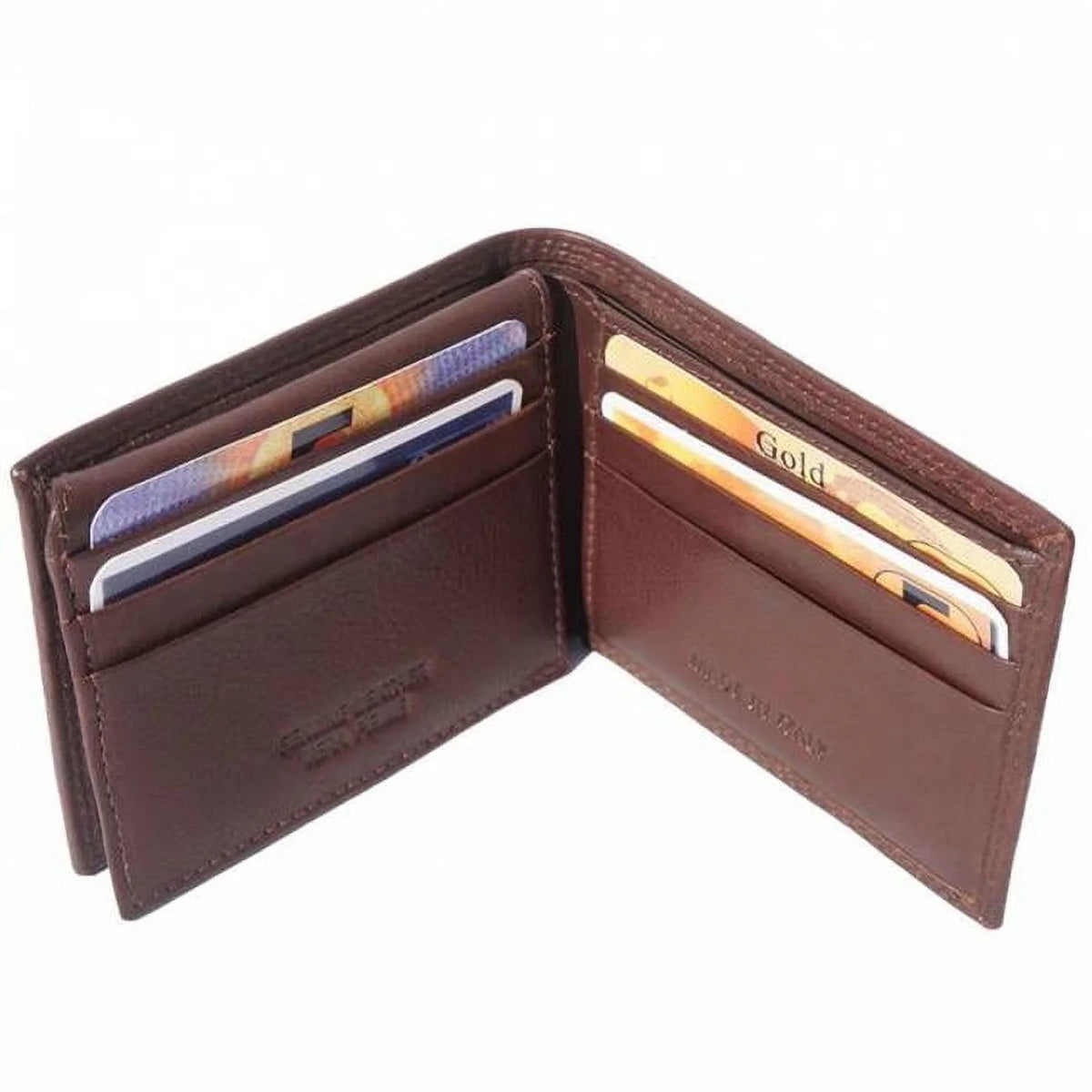 Dark Brown Calfskin Leather Mini Wallet L962