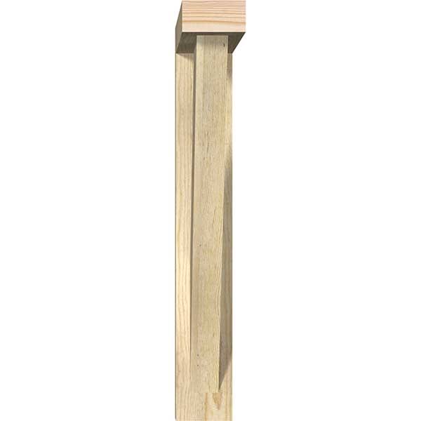 Traditional Block Rough Sawn Bracket with Offset Brace, Douglas Fir J5142