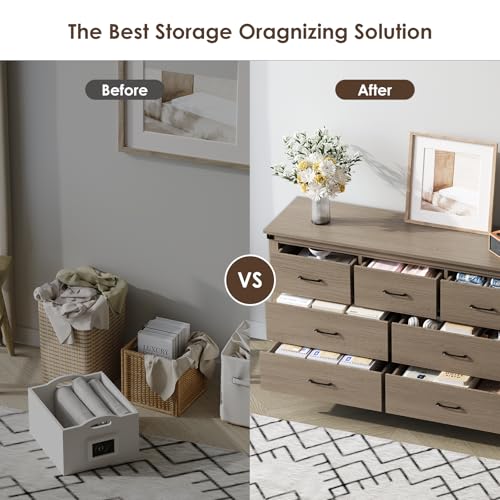 White 6 Drawer Wood Dresser with Metal Handle J39932