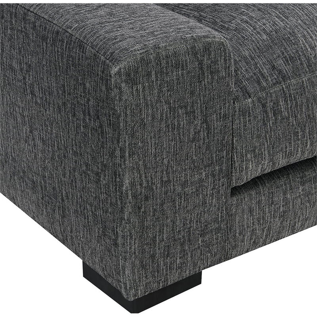 Gray Soft Microfiber Loveseat I633437