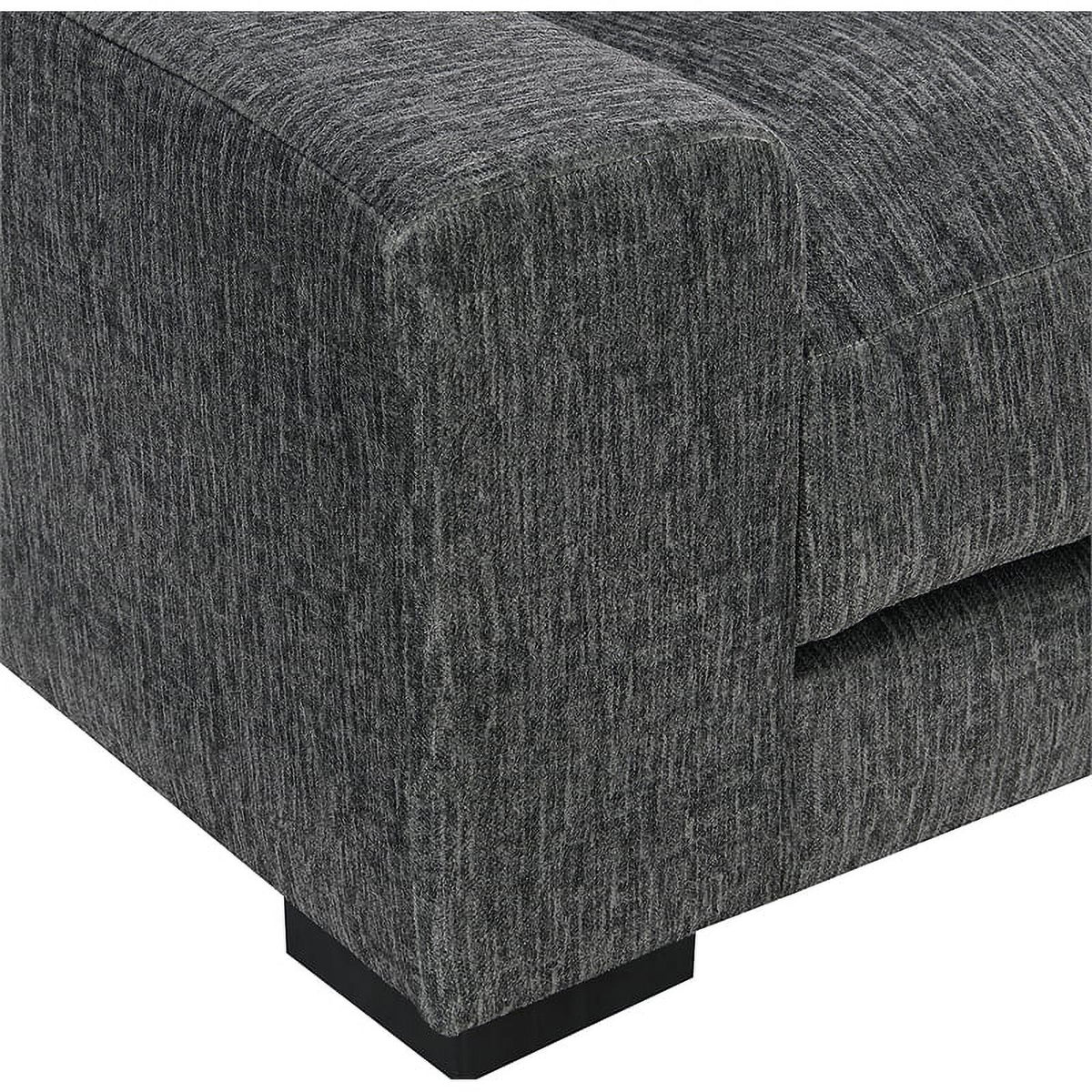 Gray Soft Microfiber Loveseat I633437