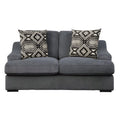 Dark Gray Microfiber Upholstered Loveseat N4983