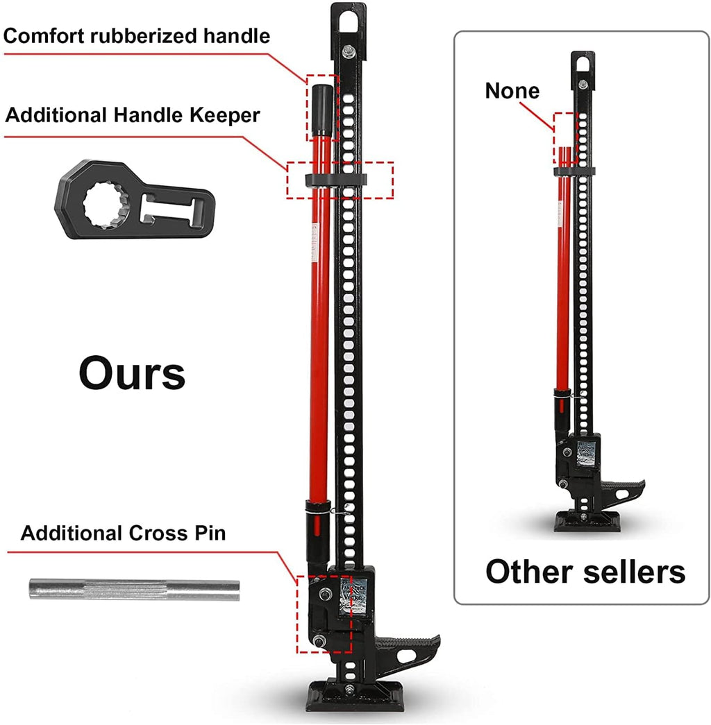 48 Off-Road High Lift Jack 3 Tons Capacity Cast and Steel Black E127