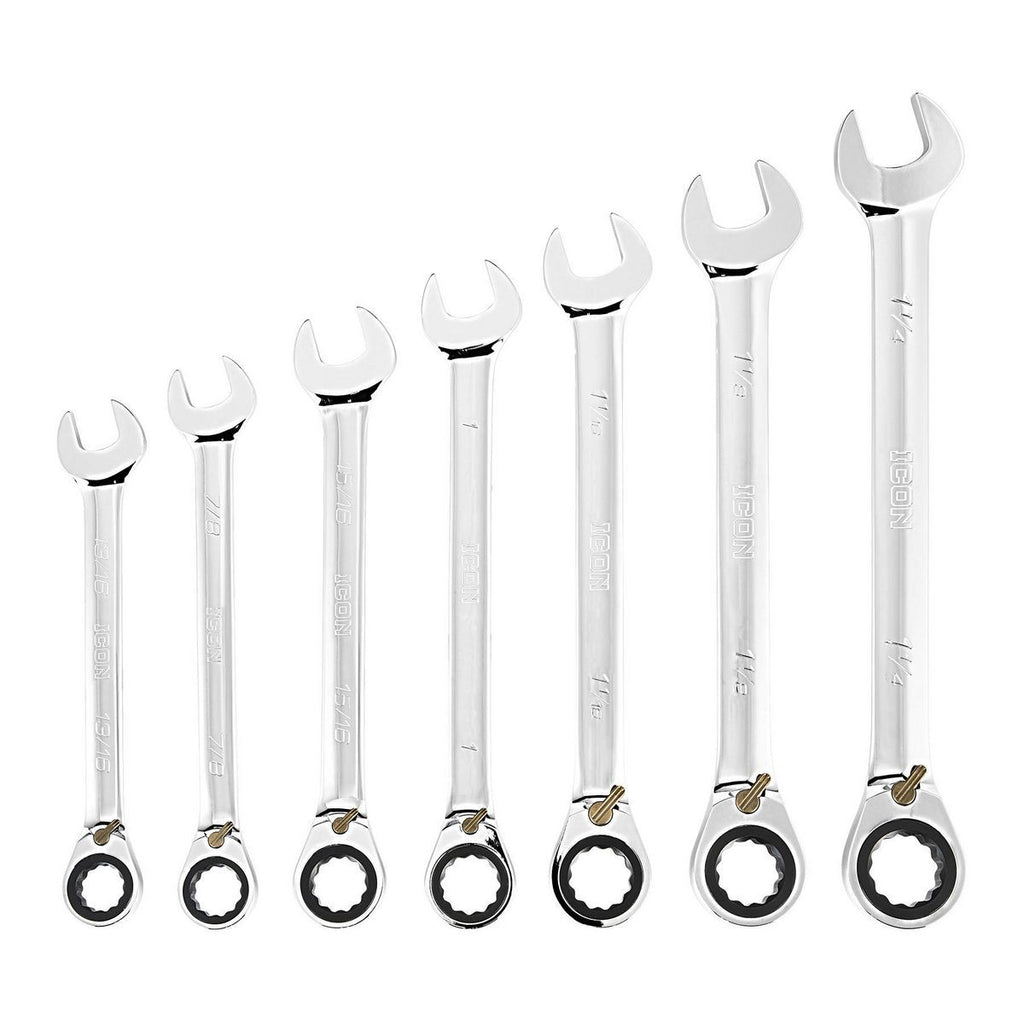 7-Piece Reversible Ratcheting Combination Wrench Set J692733