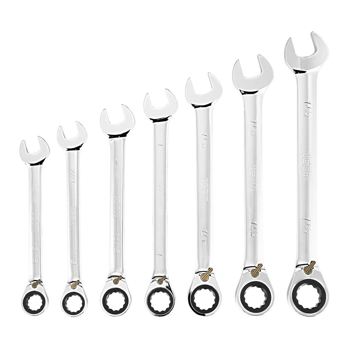 7-Piece Reversible Ratcheting Combination Wrench Set J692733