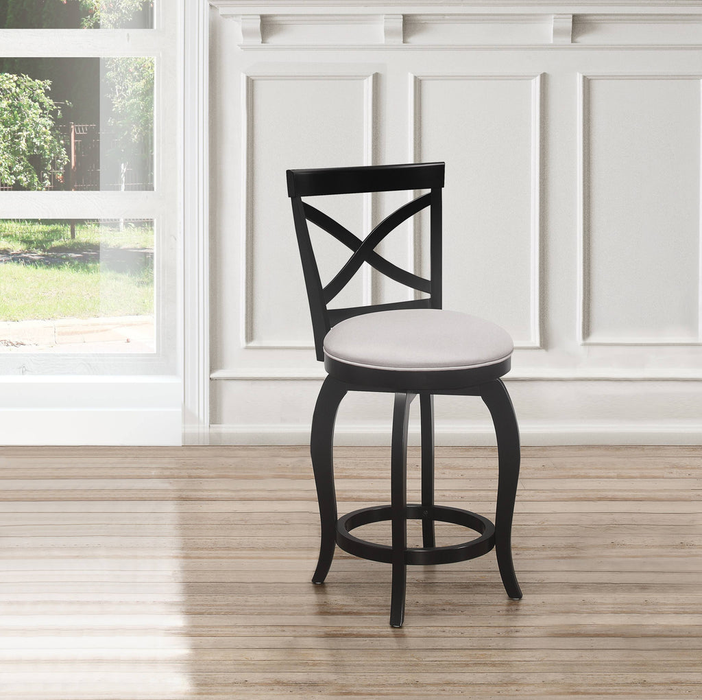 Black Swivel Counter Height Stool H954394
