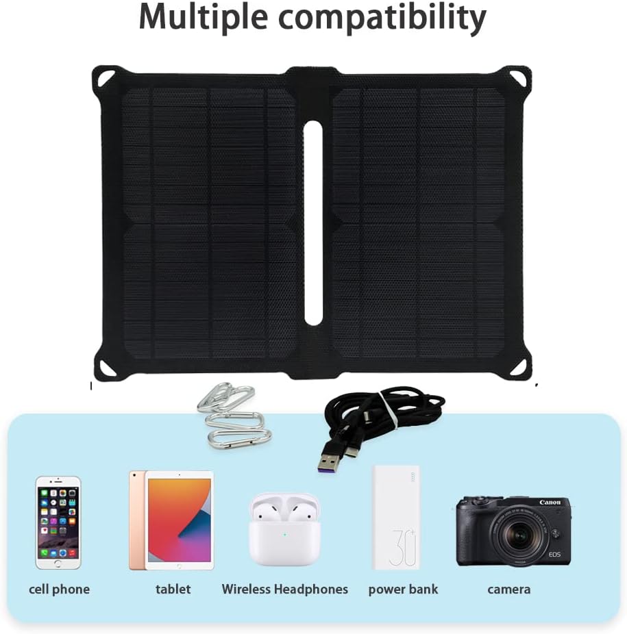 28W Foldable Solar Panel with 2 USB Output Ports S6014