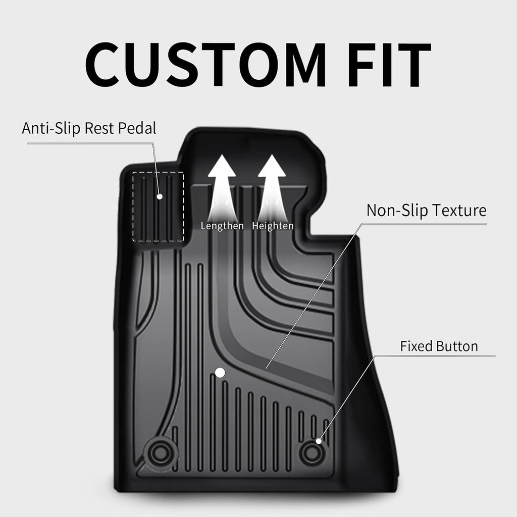 Heavy Duty TPE All Weather Car Floor Mats Full Set J6980
