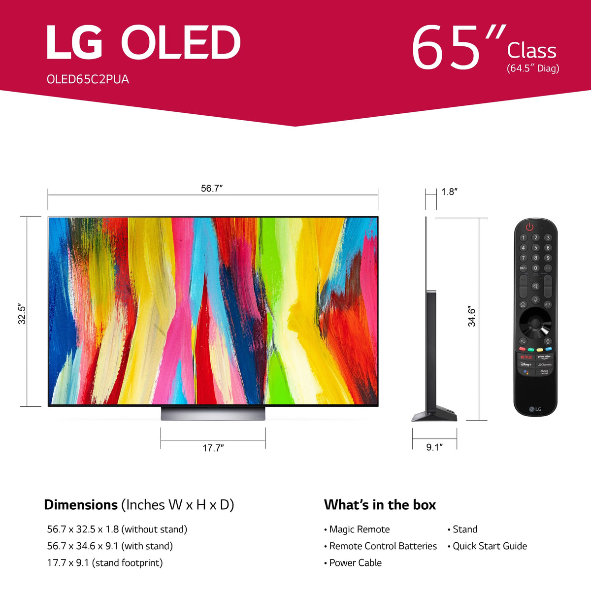 65 Class 4K UHD OLED Smart TV with Dolby Vision B1194