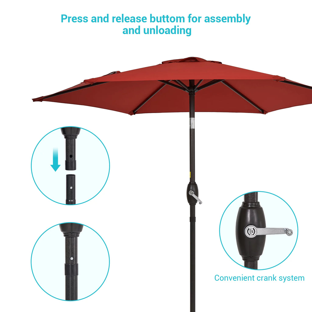 7.5 FT Outdoor Patio Market Umbrella with Tilt Button I5173