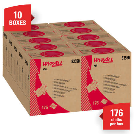 X50 Wipers, White, 176/Pop-Up Box, 10 Boxes/Carton G353
