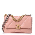 Light Pink Quilted Lambskin Flap Bag U95616