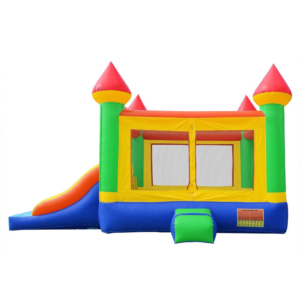 Mega Double Slide Castle Bounce House PVC with Blower A307