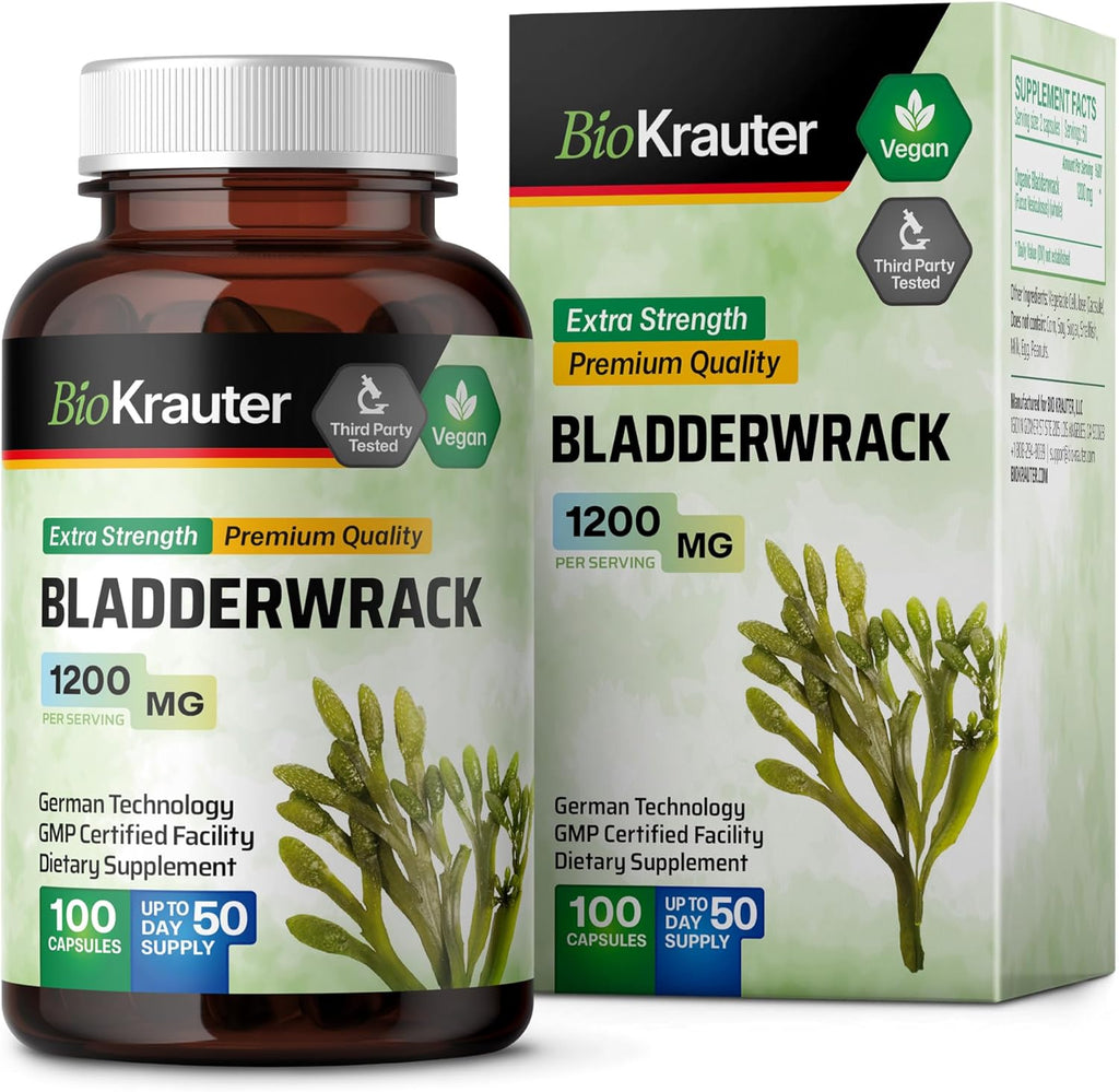 1200 mg Bladderwrack Capsules, 100 Veggie Capsules R8020