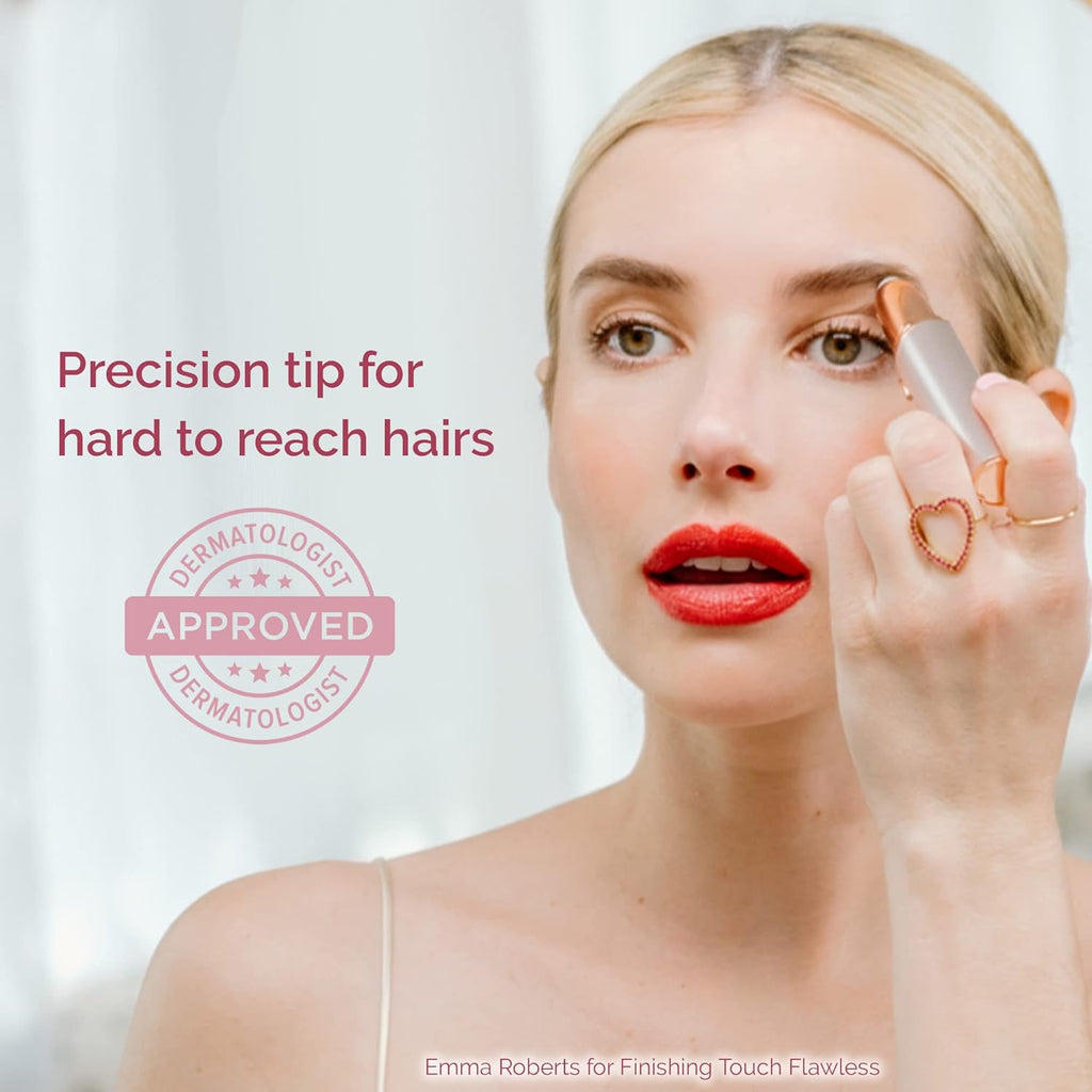 White Electric Eyebrow Hair Remover Razor with LED Light R38528