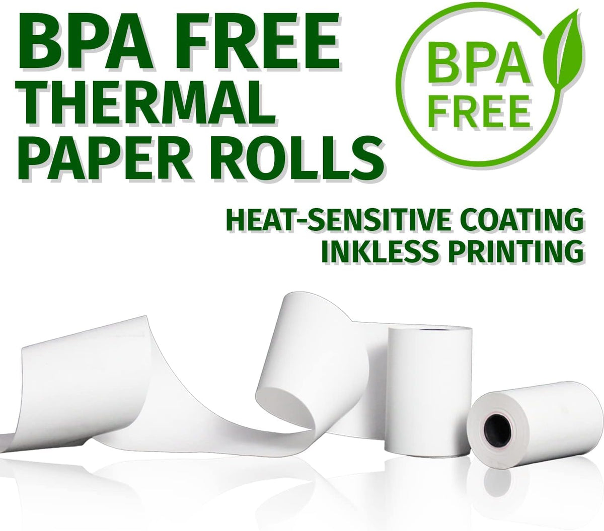 Thermal Paper Receipt Rolls 3 1/8 x 230, BPA Free, 32 Rolls U43675