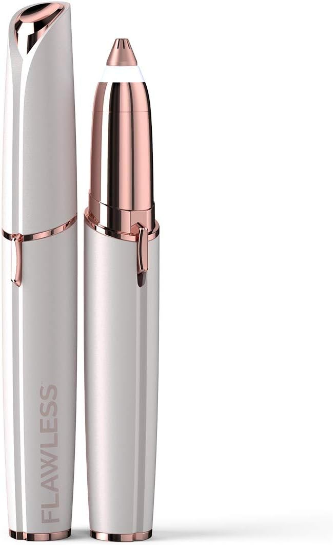 White Electric Eyebrow Hair Remover Razor with LED Light R38528