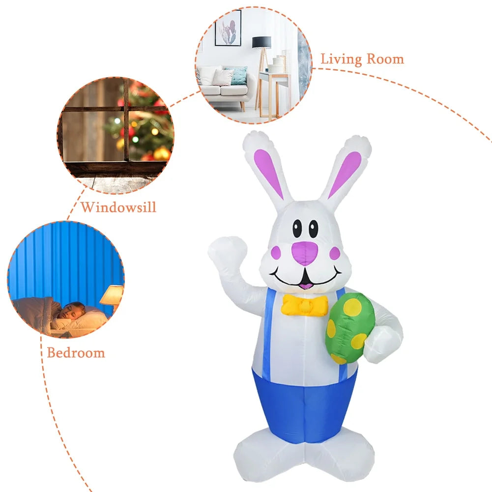 Inflatable Easter Bunny Outdoor Decoration With LED Light K8888