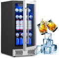 15 inch Mini Fridge with Glass Door, 115 Cans A428