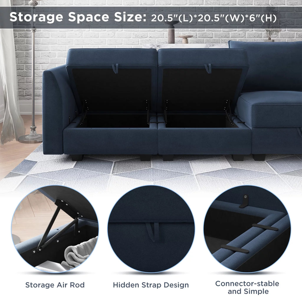 Navy Blue Velvet Sofa Sleeper T295014