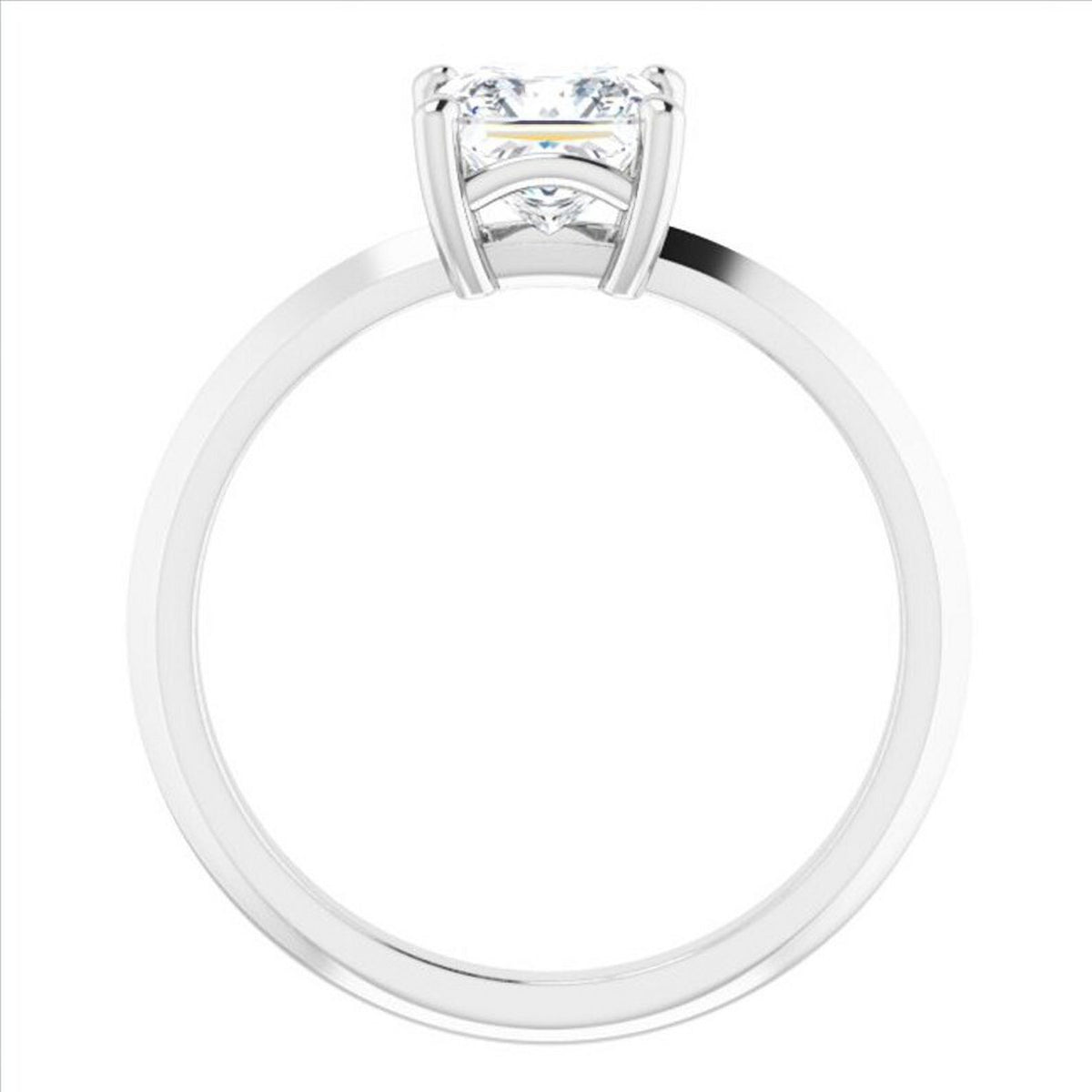 Moissanite Princess Cut Solitaire Ring R3627