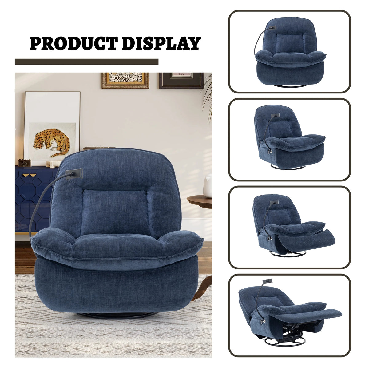 Oversized Electric Recliner Chair with Mobile Phone Bracket C889