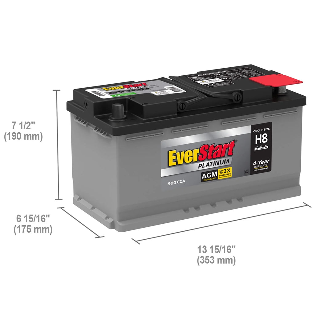 AGM Automotive Battery Group Size H8 12 Volt 850 CCA K918
