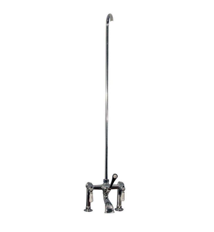 Polished Nickel Tub Filler with Diverter and Riser U1592