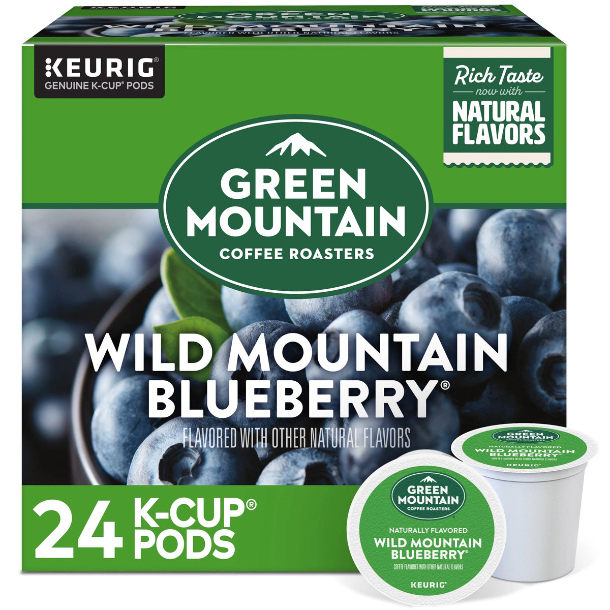 Light Roast Blueberry Coffee Pods 24 Count Y9353