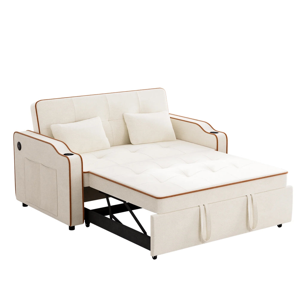 3 in 1 Convertible Sleeper Sofa Couch with Pullout Bed A793465