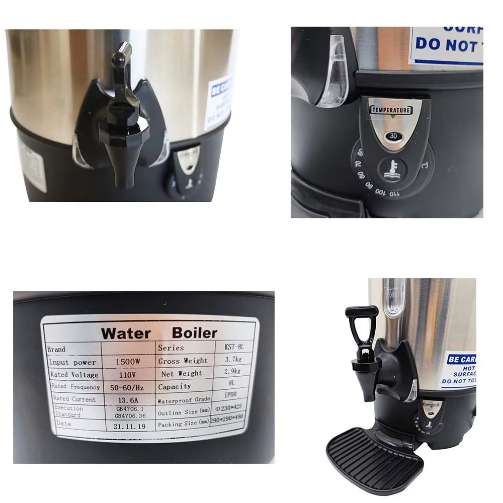 8.8L Hot Water Dispenser with Faucet 304 SS A85793