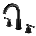 2-Handle Bathroom Faucet with Valve in Matte Black O645