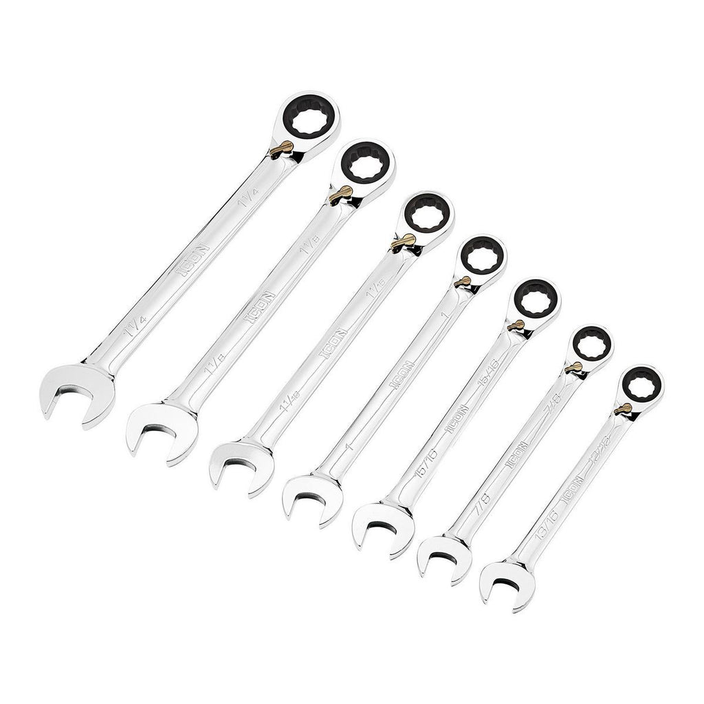 7-Piece Reversible Ratcheting Combination Wrench Set J692733