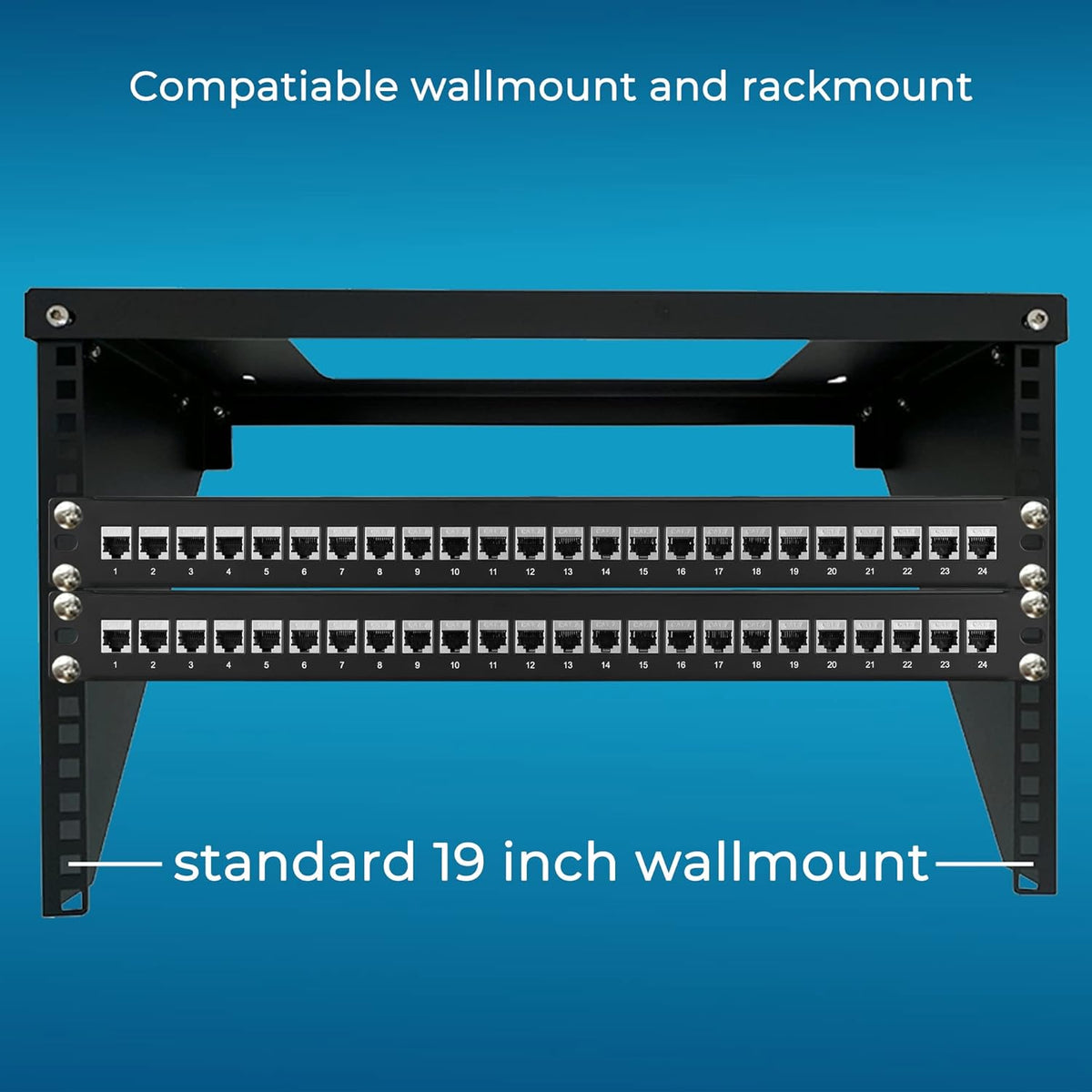 24 Port Cat7 Shielded 1U Network Patch Panel R3861