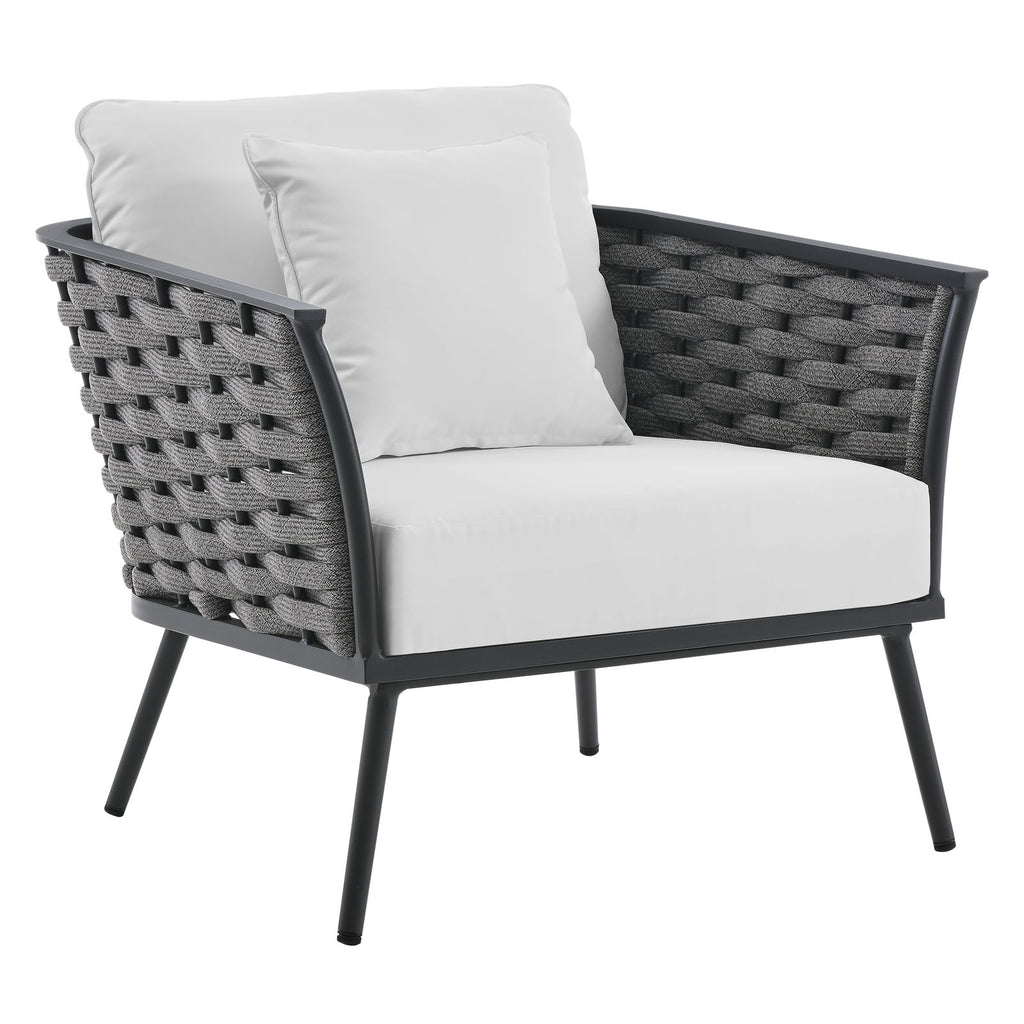 Gray White 5 Piece Outdoor Aluminum Sectional Sofa Set I370115
