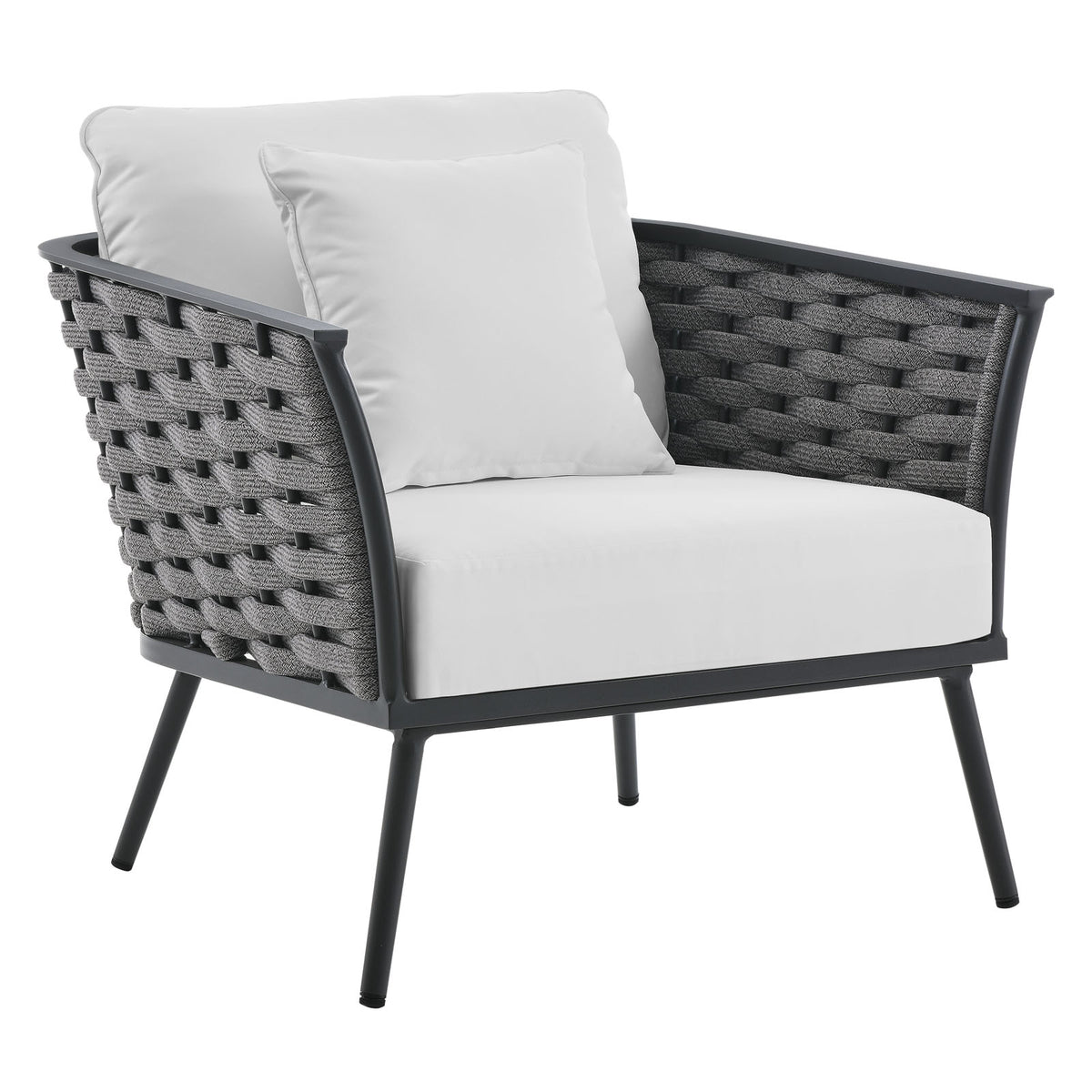 Gray White 5 Piece Outdoor Aluminum Sectional Sofa Set I370115