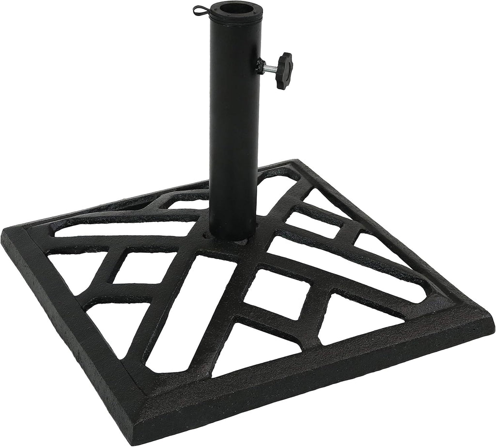 Cast Iron Heavy Duty 17-Inch Square Umbrella Base Stand Y986867