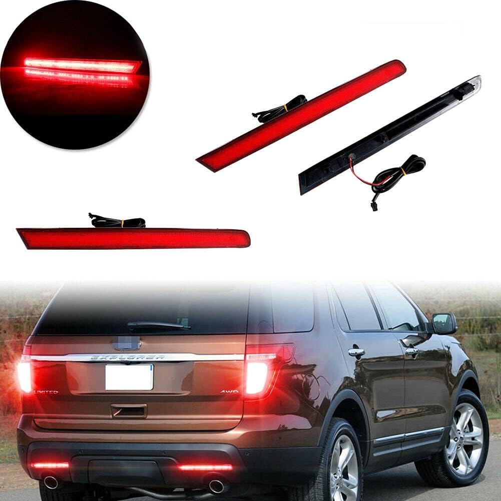 Smoked Lens LED Bumper Reflector Rear Fog Lights Pack of 2 T32034