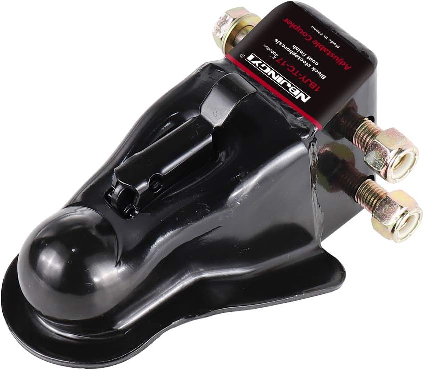 2-5/16 in Adjustable Trailer Coupler, 14000LBS Capacity, Black Powder Coat, Pack of 2 H42466