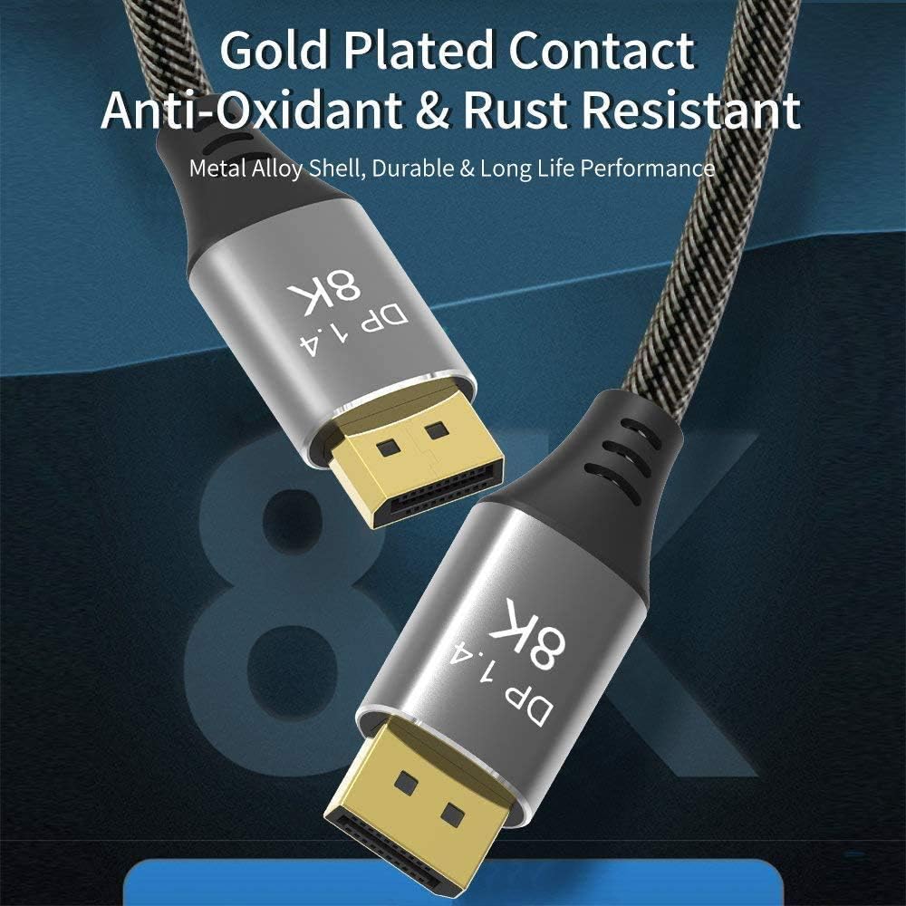 DisplayPort 1.4 Cable 8K 4K 33FT Copper Cord X673310