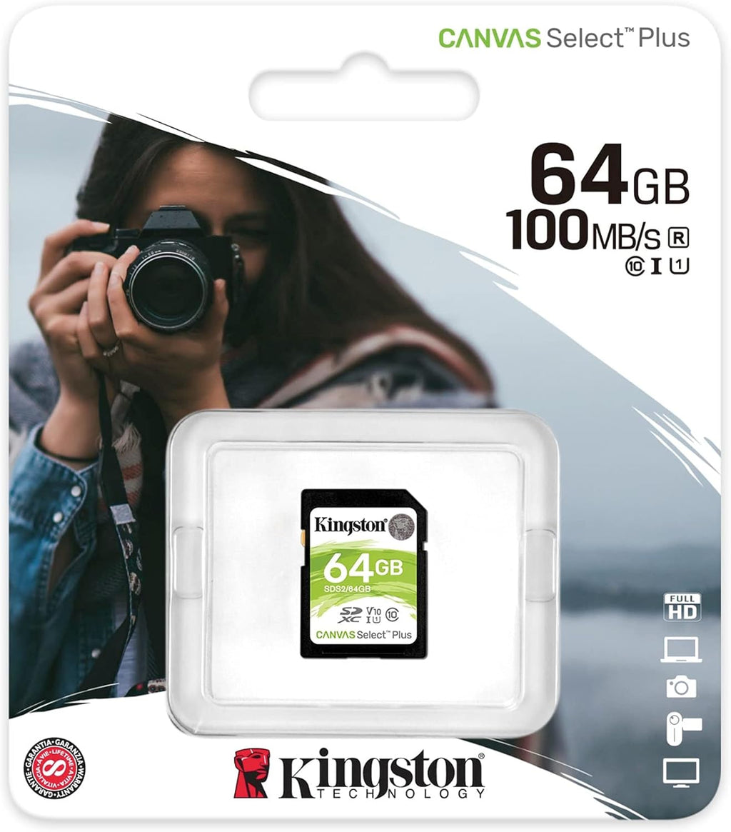 64GB SDHC Canvas Select Plus Memory Card (5-Pack) with Card Reader Bundle (6 Items) S770