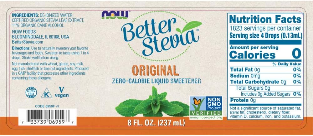 8 Ounce Bottle (Pack of 2) Stevia Liquid Extract N718228