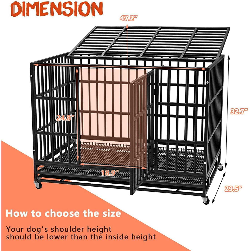 Heavy Duty Dog Crate with Removable Tray J91250