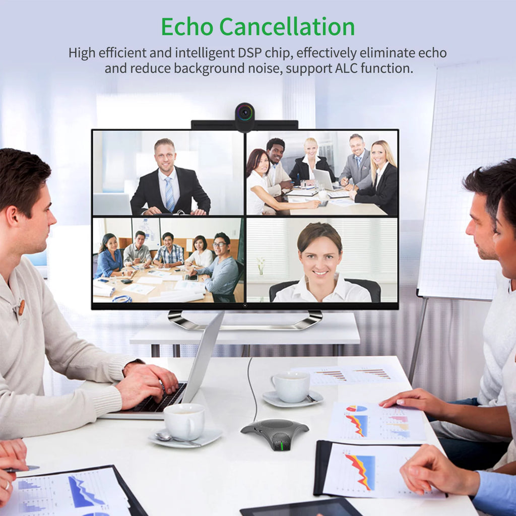 USB Speakerphone Conference Microphone Omnidirectional 360° Voice Pickup I95243