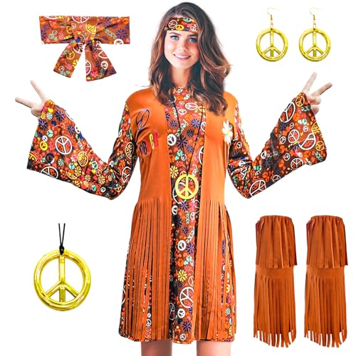Hippie Costume Disco Dress Set R5713