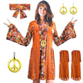 Hippie Costume Disco Dress Set R5713