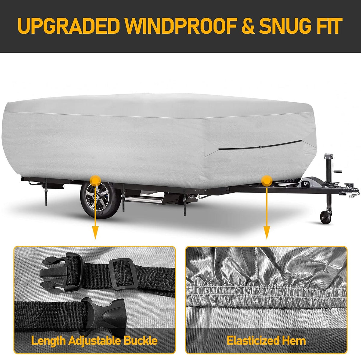 520D Oxford Fabric Pop Up Camper Cover Fits 10' - 12' RV A799
